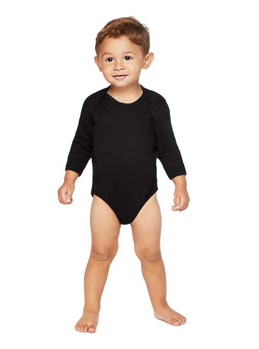 Toddler Softest Long-sleeve Cotton One-piece bodysuit - Customizable